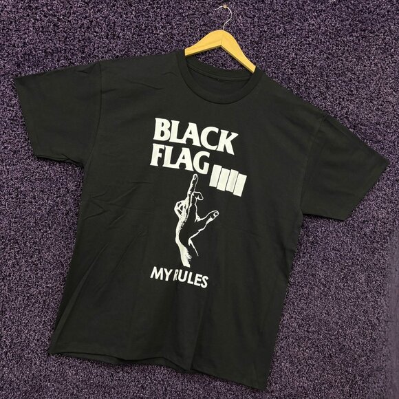 Black Flag My Rules Everything Went Black Band T-Shirt XL - Picture 3 of 4